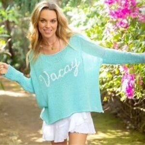 WOODEN SHIPS VACAY BLUE COTTON SWEATER size XS/S